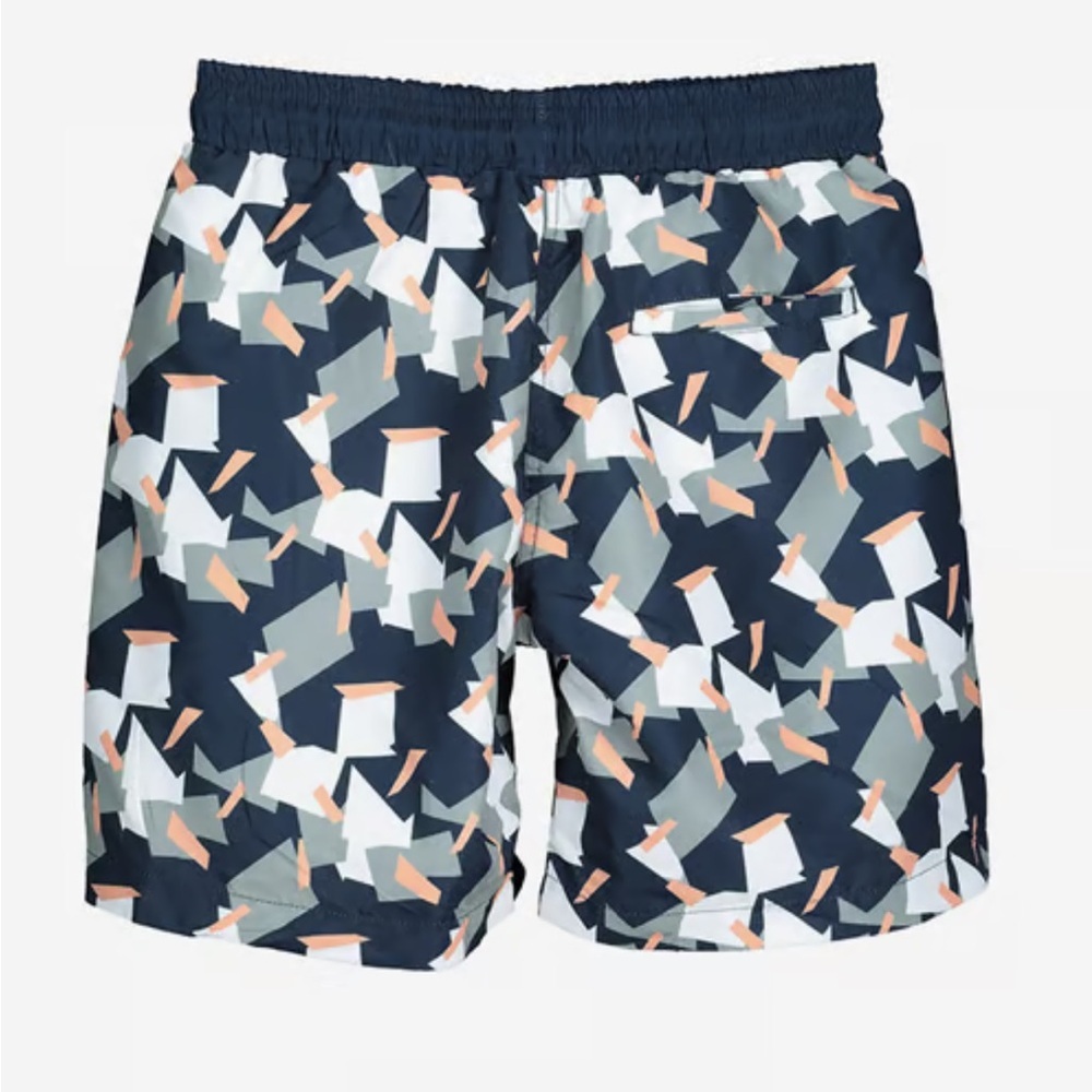 Vestige Geometric Print Swim Shorts NWT Navy Size Large